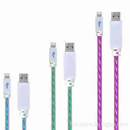 Newest USB LED Light Visible USB Charger Cable for iPhone